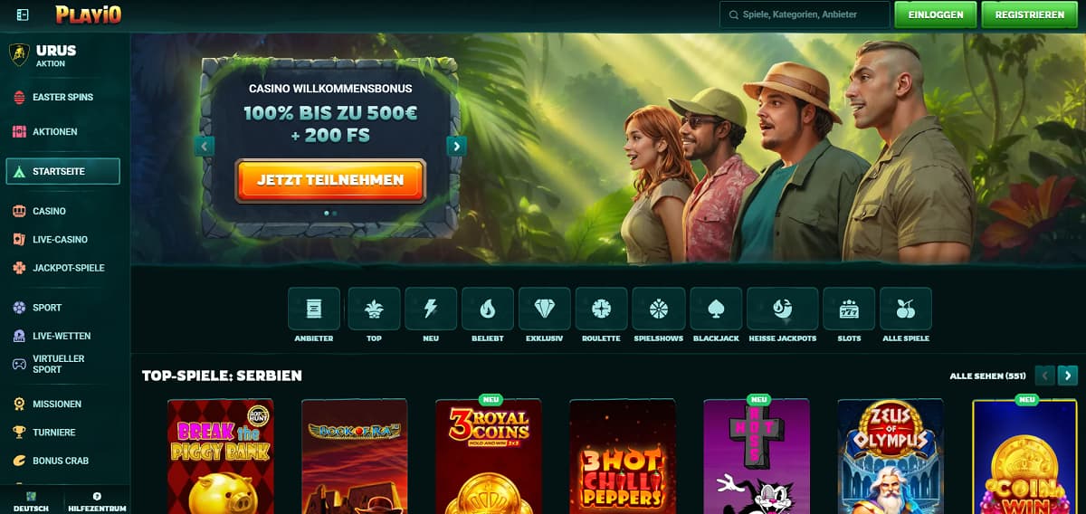 Playio positioniert sich als modernes online casino schnelle auszahlung, das über 7.100 Spiele mit innovativen Extras wie einem Bonus Shop und eSports-Wetten kombiniert. Die Vielfalt an Titeln sorgt dafür, dass hier garantiert keine Langeweile aufkommt.