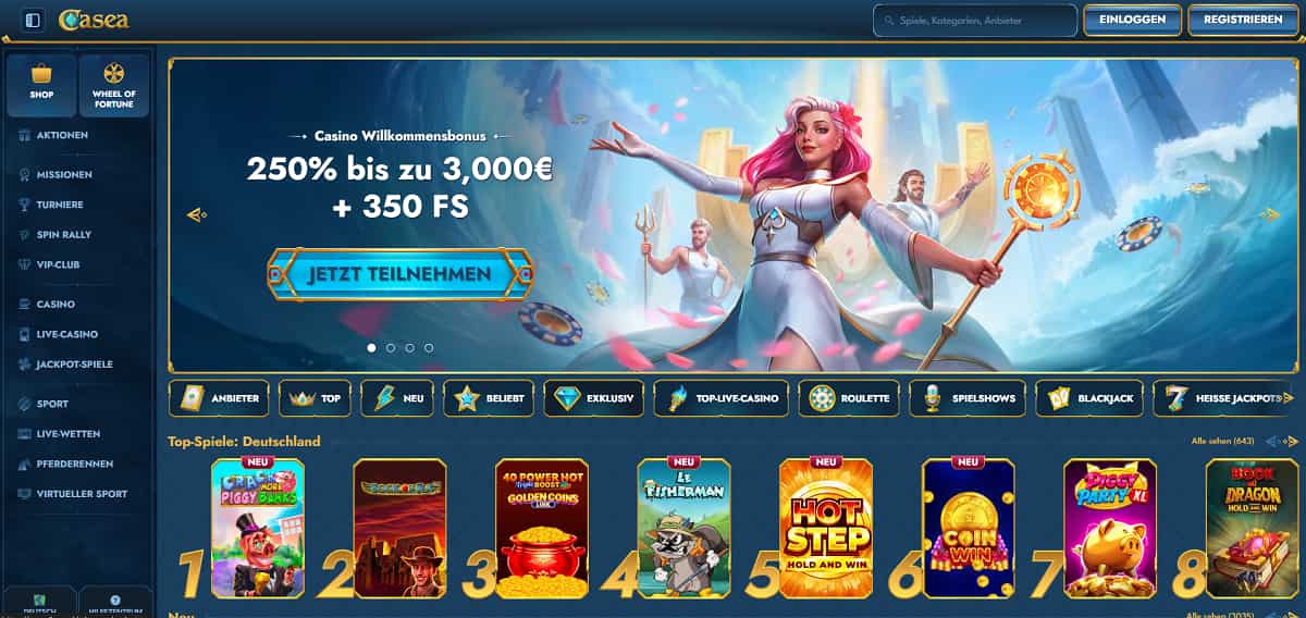 Casea ist die Top-Empfehlung für alle, die Wert auf Zeit legen: Als online casino schnelle auszahlung garantiert die Plattform eine Bearbeitung innerhalb von 24 Stunden und bietet zudem den Komfort einer kombinierten Casino- und Sportwetten-Umgebung.